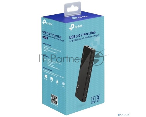 Сетевое оборудование TP-Link UH720 7 ports USB 3.0 Hub with 2 power charge ports (2.4A Max), Desktop, a 12V/4A Power Adapter included
