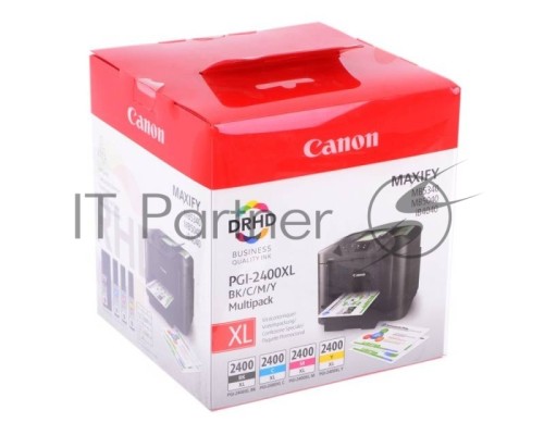 Картридж струйный CANON PGI-2400XL BK/C/M/Y MULTI (экономичный комплект: Bk 2500 стр, C/M/Y - по 1500 стр) для MAXIFY iB4040/МВ5040/МВ5340