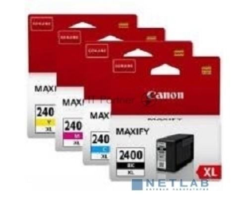 Картридж струйный CANON PGI-2400XL BK/C/M/Y MULTI (экономичный комплект: Bk 2500 стр, C/M/Y - по 1500 стр) для MAXIFY iB4040/МВ5040/МВ5340