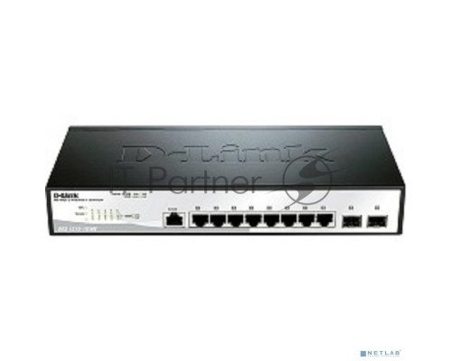 Сетевое оборудование D-Link DGS-1210-10/ME/A1A Коммутатор 2 уровня с 8 портами 10/100/1000Base-T и 2 портами 1000Base-X SFP 