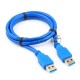 Кабель Gembird/Cablexpert Pro CCP-USB3-AMAM-1M, AM/AM, 1м, экран, синий