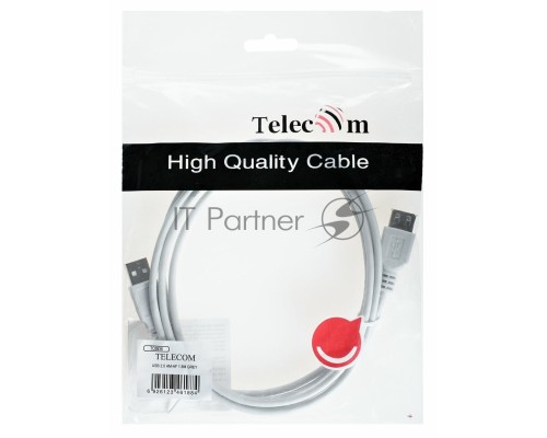 Кабель Кабель удлинительный TELECOM (TC6936-1.8MO-GY) USB2.0 <Am-->Af> 1,8 м 6926123461884