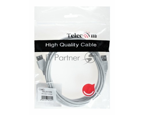 Кабель удлинительный TELECOM (TC6936-3MO-GY) USB2.0 <Am-->Af> 3,0 м 6926123461891