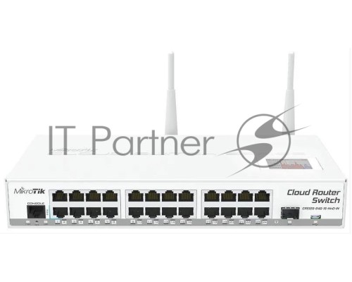 Сетевой коммутатор  Mikrotik CRS125-24G-1S-2HnD-IN Сетевой коммутатор Mikrotik CRS125-24G-1S-2HnD-IN, 24x10/100/1000 Mbit/s Gigabit Ethernet with Auto-MDI/X, 1xSFP