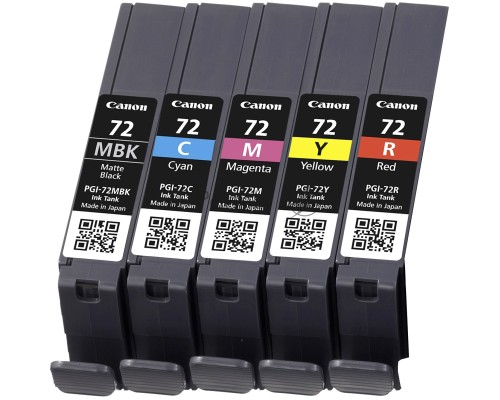 Картридж CANON PGI-72 MBK/C/M/Y/R MULTIPACK (1640 стр. 13 мл) для CANON PRO-10
