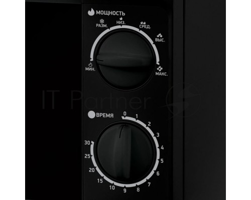 Микроволновая печь BBK 20MWS-706M/B черный, 20 л, 700 Вт, поворотный механизм