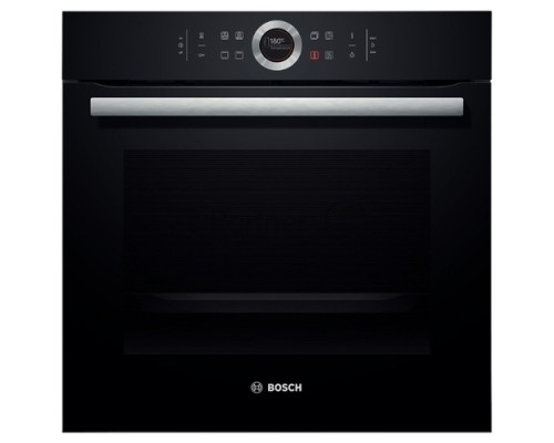 Встраиваемая электрическая духовка Bosch  59.5x59.5x54.8 см, 71л, дисплей, 10 режимов, EcoClean, телескоп. на 1 уровне, 3 стекла, черный