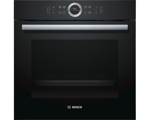 Встраиваемая электрическая духовка Bosch  59.5x59.5x54.8 см, 71л, дисплей, 10 режимов, EcoClean, телескоп. на 1 уровне, 3 стекла, черный