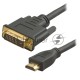 Кабель 5bites APC-073-020 HDMI M /  DVI M (24+1) double link, зол.разъемы, ферр.кольца, 2м.
