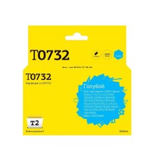 T2 C13T07324A/C13T10524A  Картридж (IC-ET0732) для Epson Stylus C79/C110/CX3900/CX4900/TX200, голубой, с чипом