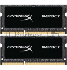 Модуль памяти Kingston SO-DIMM DDR3 16GB Kit 2x8Gb HX318LS11IBK2/16 {PC3-15000, 1866MHz, 1.35V, HyperX Impact Black Series}