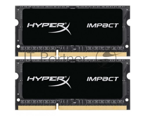 Модуль памяти Kingston SO-DIMM DDR3 16GB Kit 2x8Gb HX318LS11IBK2/16 {PC3-15000, 1866MHz, 1.35V, HyperX Impact Black Series}