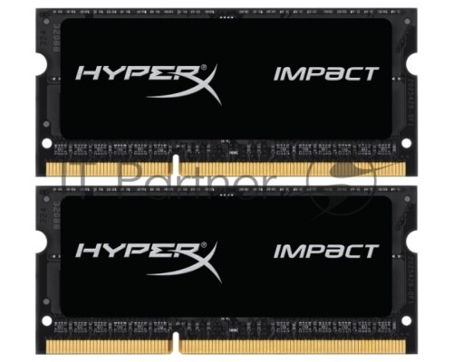 Модуль памяти Kingston SO-DIMM DDR3 16GB Kit 2x8Gb HX318LS11IBK2/16 {PC3-15000, 1866MHz, 1.35V, HyperX Impact Black Series}