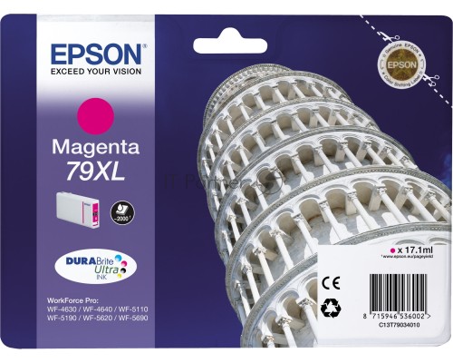 Картридж EPSON T7903 пурпурный повышенной емкости для WF-5110DW/WF-5620DWF