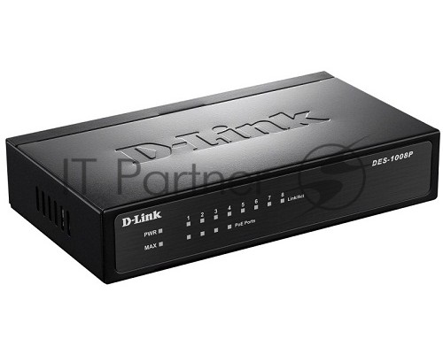 Сетевое оборудование D-Link DES-1008P/C1A Коммутатор 8 портовый 10/100, 4 порта c поддержкой PoE 802.3af