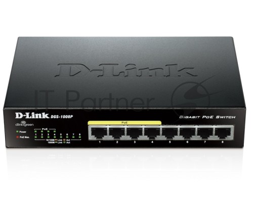 Сетевое оборудование D-Link DES-1008P/C1A Коммутатор 8 портовый 10/100, 4 порта c поддержкой PoE 802.3af