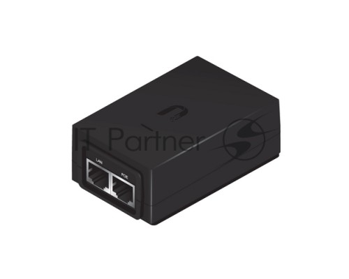 Точка доступа UBIQUITI POE-48-24W(EU) блок питания с PoE, 220 VAC -> 48VDC 0.5A - с кнопкой Reset и удаленной перезагрузкой
