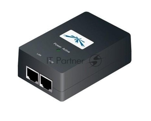 Точка доступа UBIQUITI POE-48-24W(EU) блок питания с PoE, 220 VAC -> 48VDC 0.5A - с кнопкой Reset и удаленной перезагрузкой