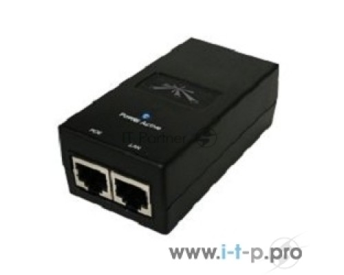 Точка доступа UBIQUITI POE-48-24W(EU) блок питания с PoE, 220 VAC -> 48VDC 0.5A - с кнопкой Reset и удаленной перезагрузкой