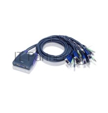 Переключатель электронный ATEN PETITE 4 PORT USB KVM SWITCH W/2.5M W/1.