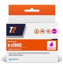 T2 C13T048340 Картридж (IC-ET0483)  для Epson Stylus Photo R200/R300/RX500/RX600, пурпурный, с чипом