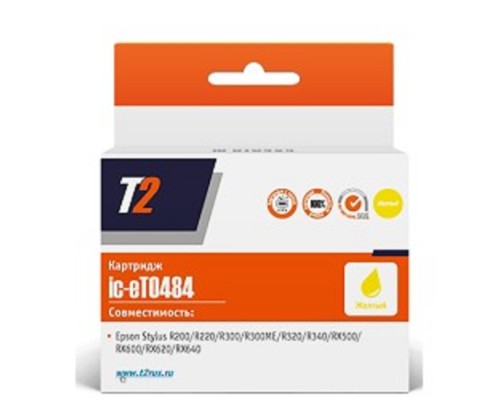 [Расходные материалы] T2 C13T048440  Картридж (IC-ET0484) для Epson Stylus Photo R200/R300/RX500/RX600, желтый, с чипом