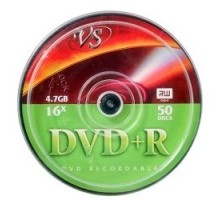 Диски VS DVD+R 4.7Gb, 16x, Cake Box 50шт.(620472)