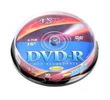 Диски DVD-R VS 4.7Gb, 16x, Cake Box 10шт. (20410)