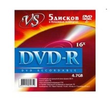 Диски VS DVD-R 4.7Gb, 16x (конверт 5шт.) (620359)