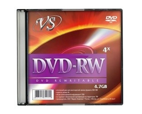 [Диск] VS DVD-RW 4,7 GB 4x SL/5 (VSDVDRWSL501) (620816)