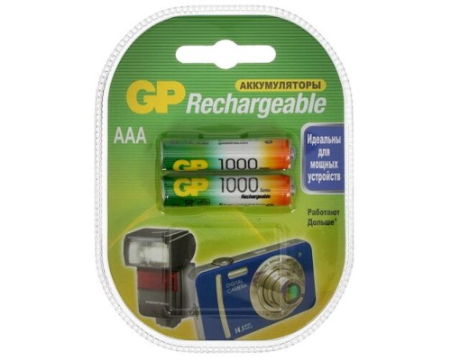 [Аккумулятор] GP ReEnergy 100AAAHC AAA, емкос1000 мАч (100AAAHCRGY-2CRCB2)(2 шт. в уп-ке)  аккумулятор [4891199201448]