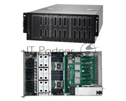 Серверная Платформа B7079F77CV10HR-N (FT77C-B7079) Dual Xeon E5-2600v3 (8 слотов PCI-E x16 поддерживает до 8 GPU Tesla (Passive GPU support)) 4U, FT77, RPSU (2+1) 2400W (3x1200W)