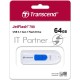 Флеш диск 64GB Transcend JetFlash 790, USB 3.0, Белый/Синий