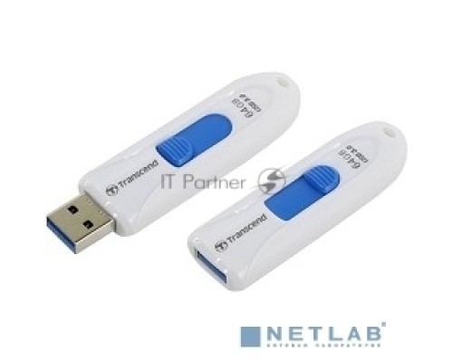 Флеш диск 64GB Transcend JetFlash 790, USB 3.0, Белый/Синий