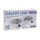 Электрическая плитка Galaxy Line GL 3004, белый, электрическая, 2000 Вт (1000Вт+1000Вт)