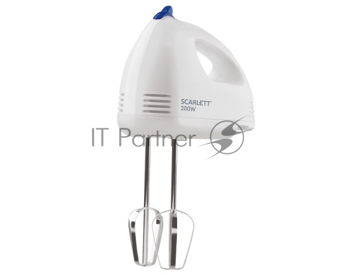 Миксер ручной Scarlett SC-HM40S03 200Вт белый/синий