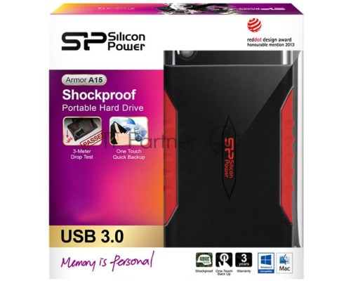 Внешний жесткий диск Silicon Power USB 3.0 1Tb SP010TBPHDA15S3L Armor 2.5 Внешний жесткий диск Silicon Power USB 3.0 1Tb SP010TBPHDA15S3L Armor 2.5