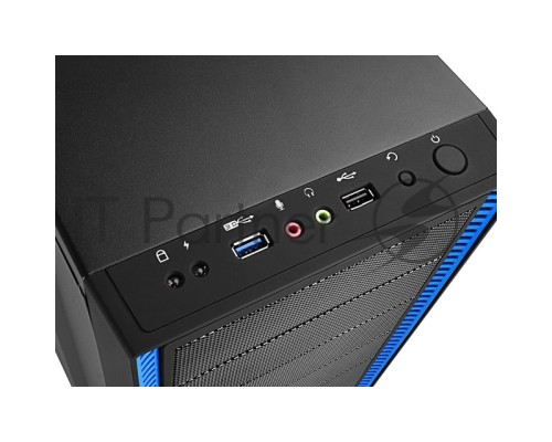Корпус Deepcool TESSERACT BF (one black fan) без БП, черный, ATX