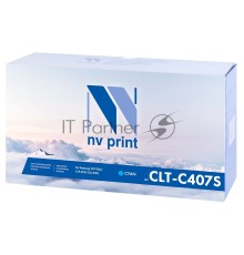 Картридж NV Print совместимый Samsung CLT-C407S Cyan для CLP-325/CLX-3185 (1000k)