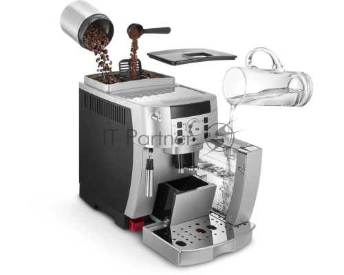 Кофемашина автоматическая DeLonghi ECAM 22.110.SB серебристый, исп. кофе - молотый/зерновой, 1.8 л, 1450 Вт, 15 Бар.