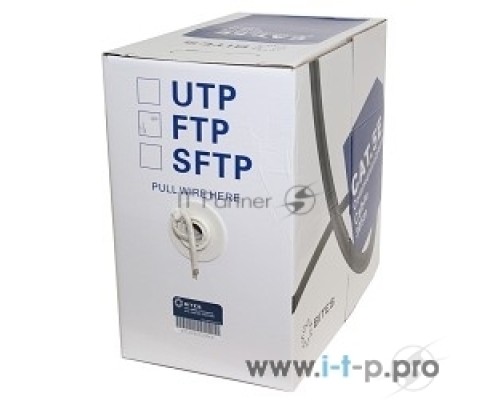 Кабель витая пара FTP 5bites FS5505-305A, бухта 305м, Cat.5E, 4 пары, одножильный, 24awg, 4X2X1/0.5, CCA/PVC