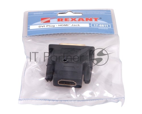 Переходник Rexant (17-6811) ПЕРЕХОДНИК  шт.DVI - гн.HDMI  GOLD