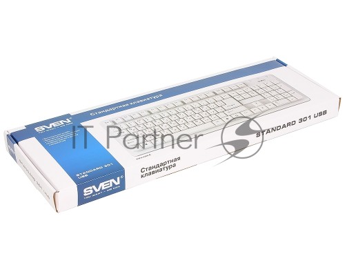 Клавиатура SVEN Standard 301 USB белая
