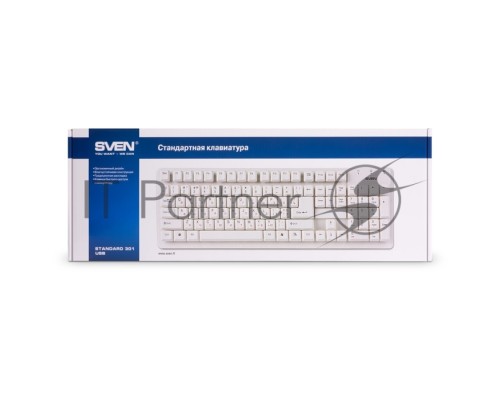Клавиатура SVEN Standard 301 USB белая