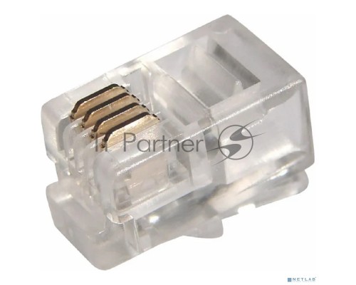 Разъем телефонный Rexant (05-1001) UTP, RJ-9 (4P4C), CAT 3 (100 шт)
