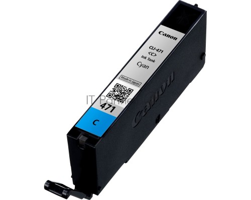 Картридж Canon CLI-471C (0401C001) голубой, 7 мл, до 311 стр. A4, для PIXMA MG5740/MG6840/MG7740/ TS5040/TS6040/TS8040/TS9040 (CLI471C)
