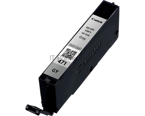 Картридж Canon CLI-471GY (0404C001), серый, 7 мл, до 120 цв.фото 10х15, для PIXMA MG5740/MG6840/MG7740/ TS5040/TS6040/TS8040/TS9040 (CLI471GY)