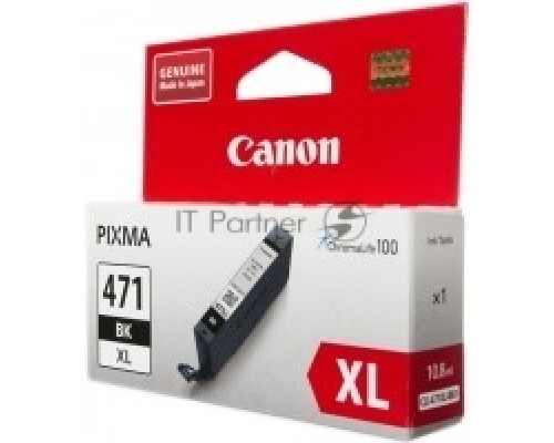 Картридж Canon CLI-471BK XL (0346C001) черный, повышенной емкости, до 895 стр, 11 мл., для PIXMA MG5740/MG6840/MG7740/ TS5040/TS6040/TS8040/TS9040