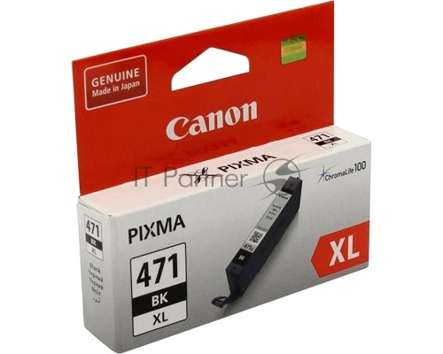 Картридж Canon CLI-471BK XL (0346C001) черный, повышенной емкости, до 895 стр, 11 мл., для PIXMA MG5740/MG6840/MG7740/ TS5040/TS6040/TS8040/TS9040