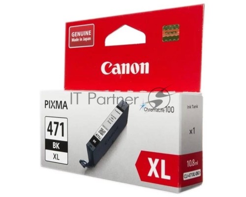 Картридж Canon CLI-471BK XL (0346C001) черный, повышенной емкости, до 895 стр, 11 мл., для PIXMA MG5740/MG6840/MG7740/ TS5040/TS6040/TS8040/TS9040